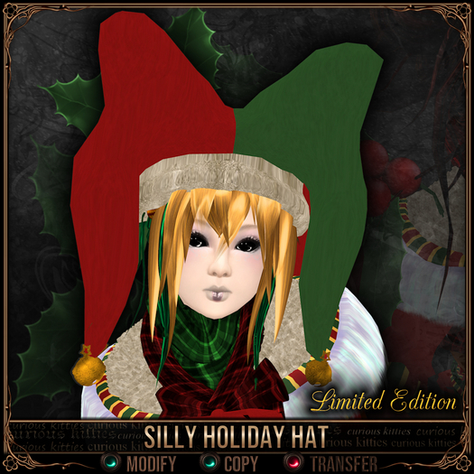 Second Life Marketplace =^.^= Curious Kitties Silly Holiday Hat